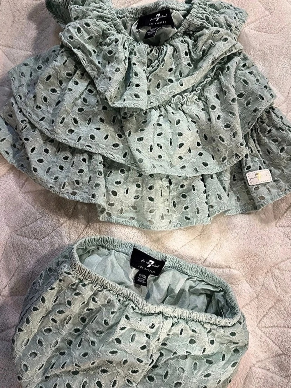 Matching Eyelet Ruffle Set Baby 6M